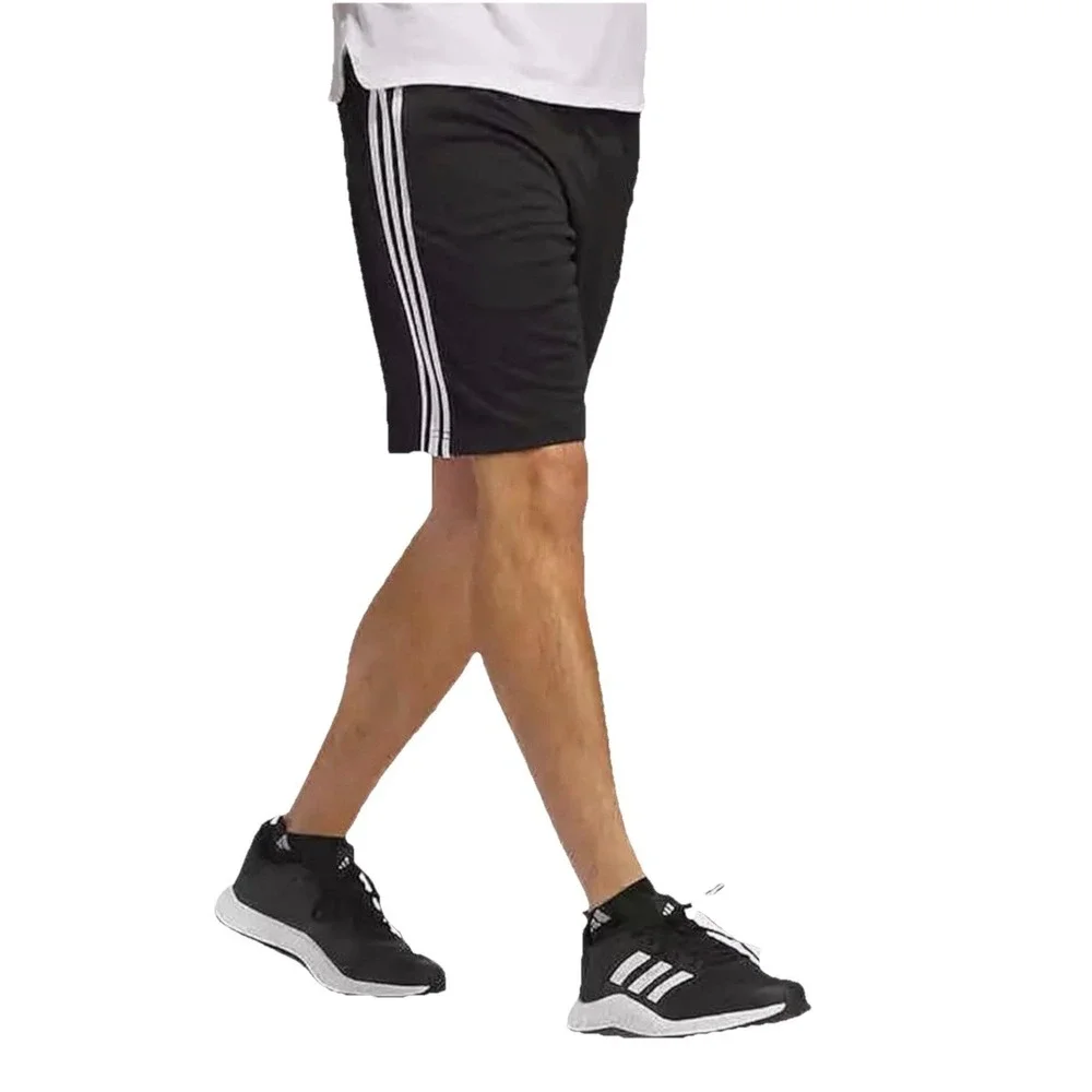 adidas Men's Active Stripe Short - Workout Running Shorts Black Stripe Size S NW